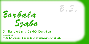 borbala szabo business card